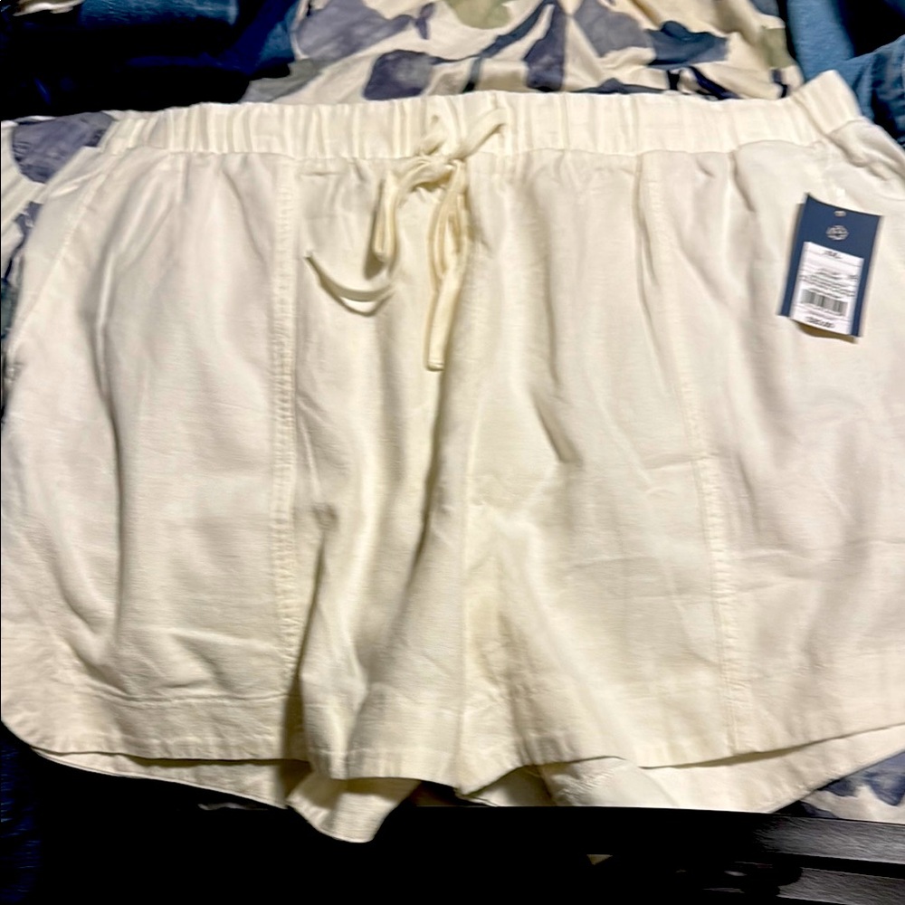 White Drawstring Shorts